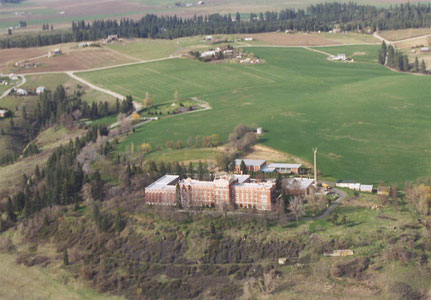 Aerial view of Mount St. Michael in Spokane, Washington